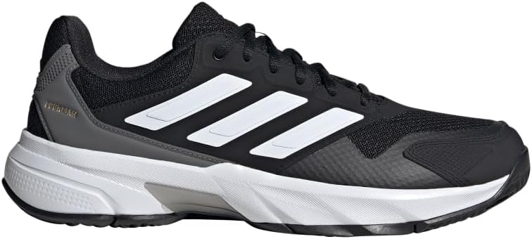 Мужские теннисные кроссовки Adidas Courtjam Control 3, белый/черный/серый — фото 2