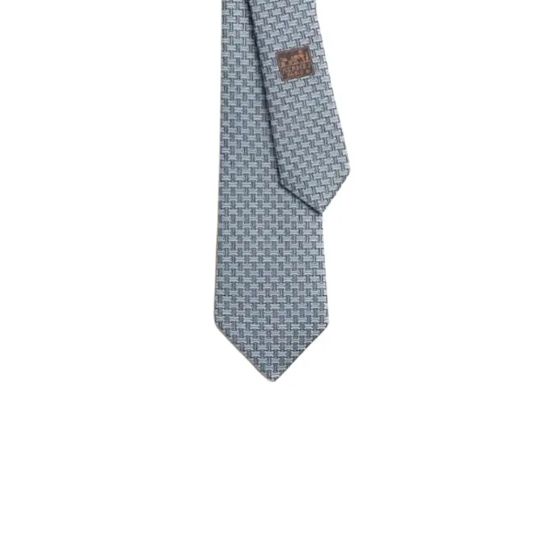 

HERMES Мужской галстук из шелка тутового шелкопряда серый