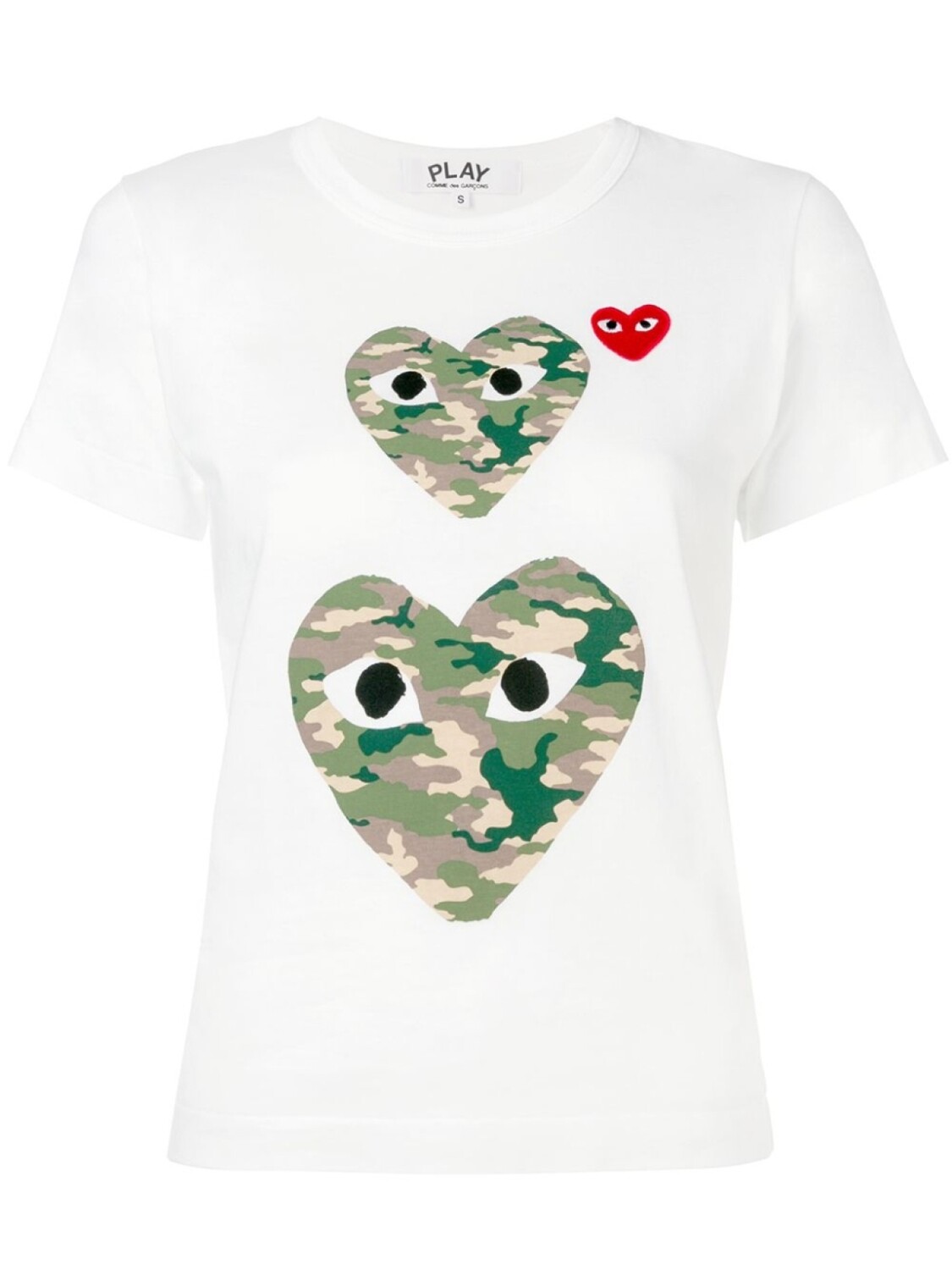 

Comme Des Garçons Play футболка с принтом сердец, белый
