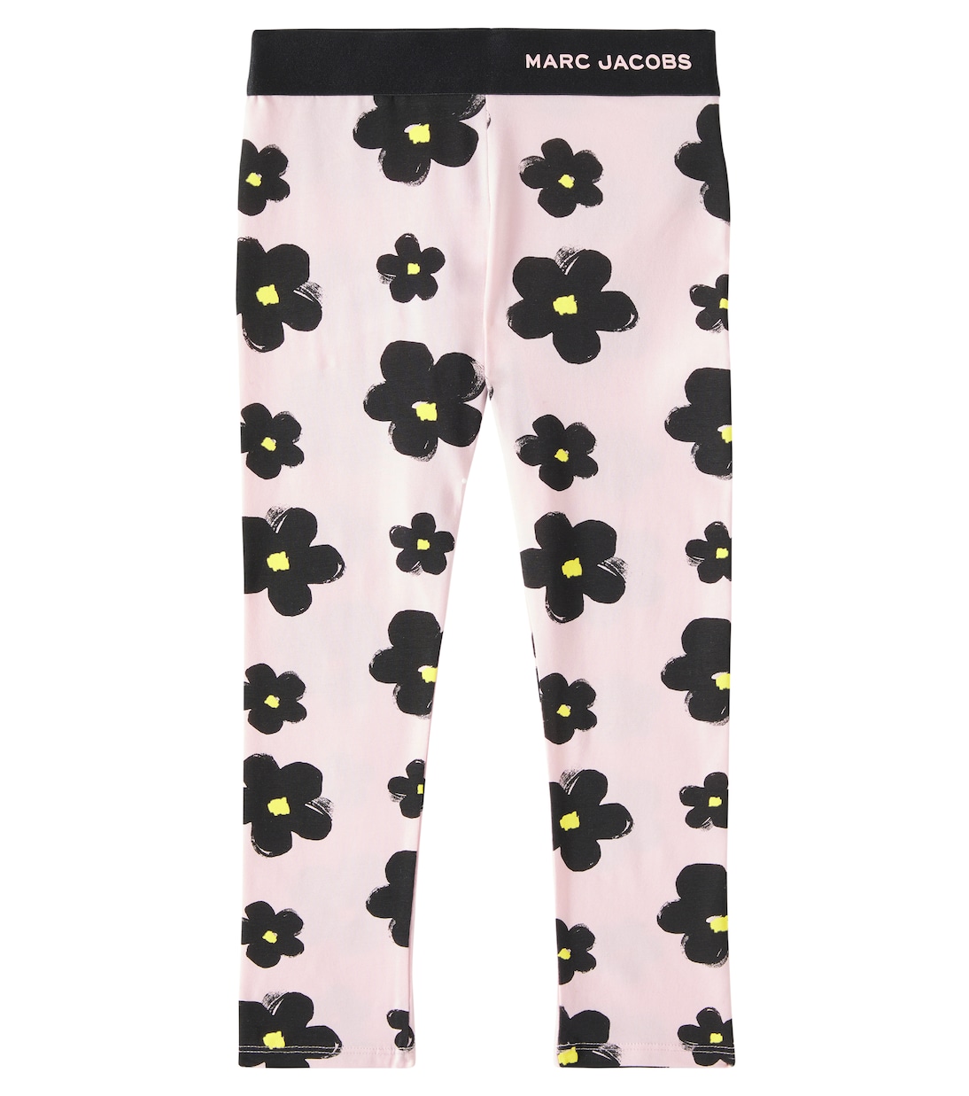 

Леггинсы из смесового хлопка с цветочным принтом Marc Jacobs Kids, розовый