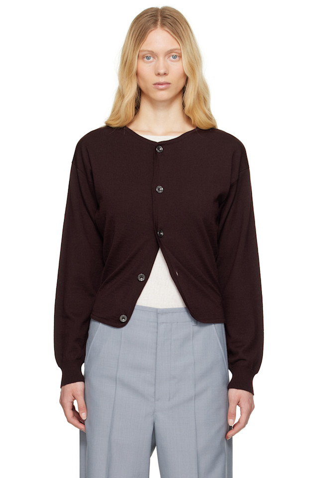 

Приталенный кардиган Lemaire, цвет dark plum