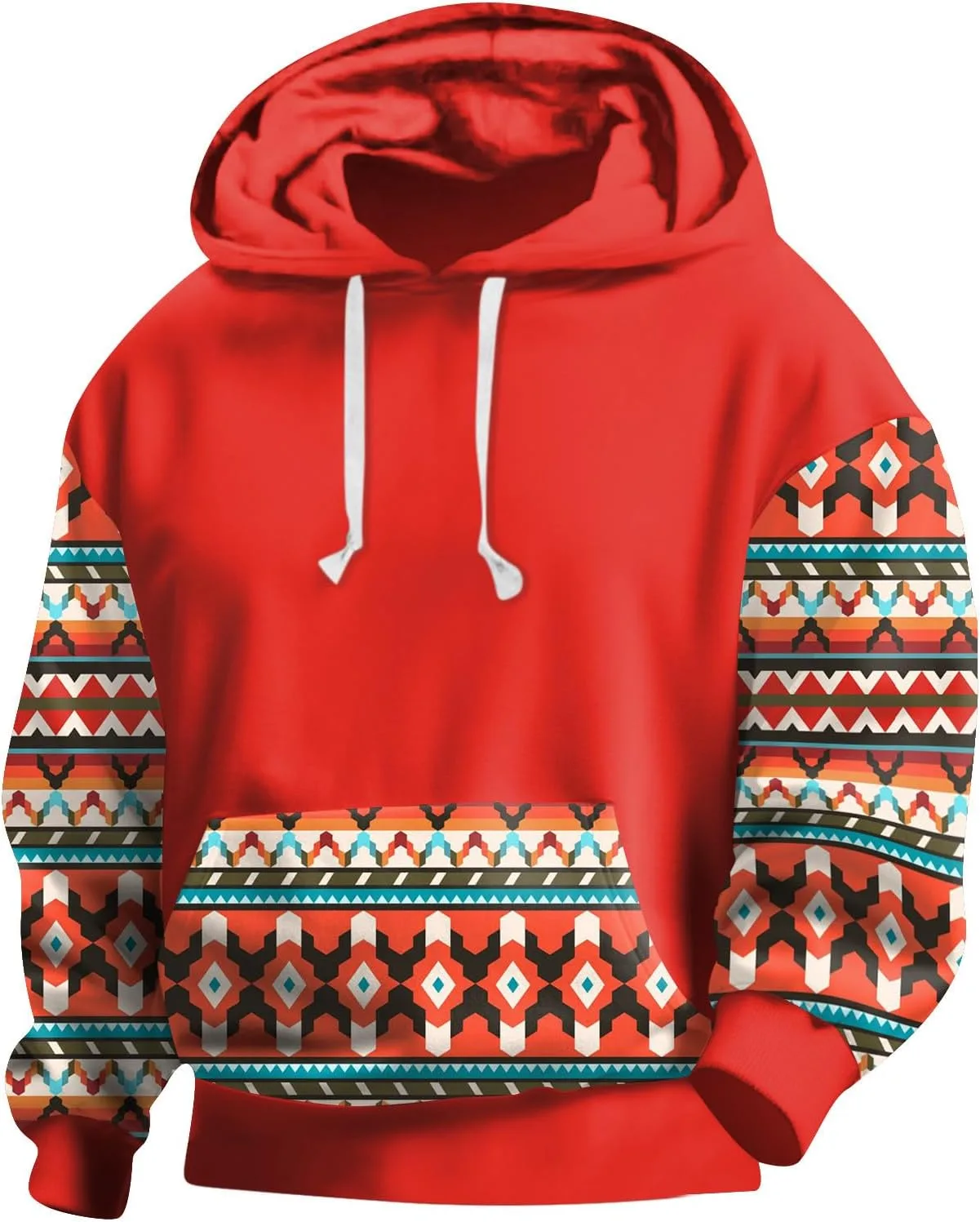 

Унисекс худи Aztec Tribal Ethnic с длинным рукавом, карманами и кулиской