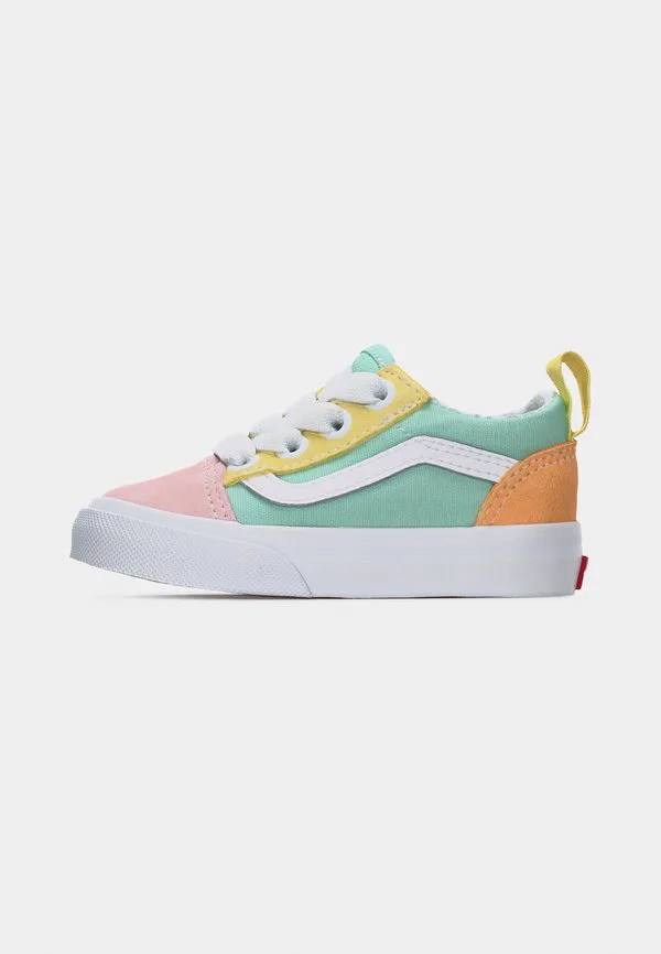 Детские туфли унисекс в стиле олдскул на эластичных шнурках Vans, Multi-Coloured — фото 2
