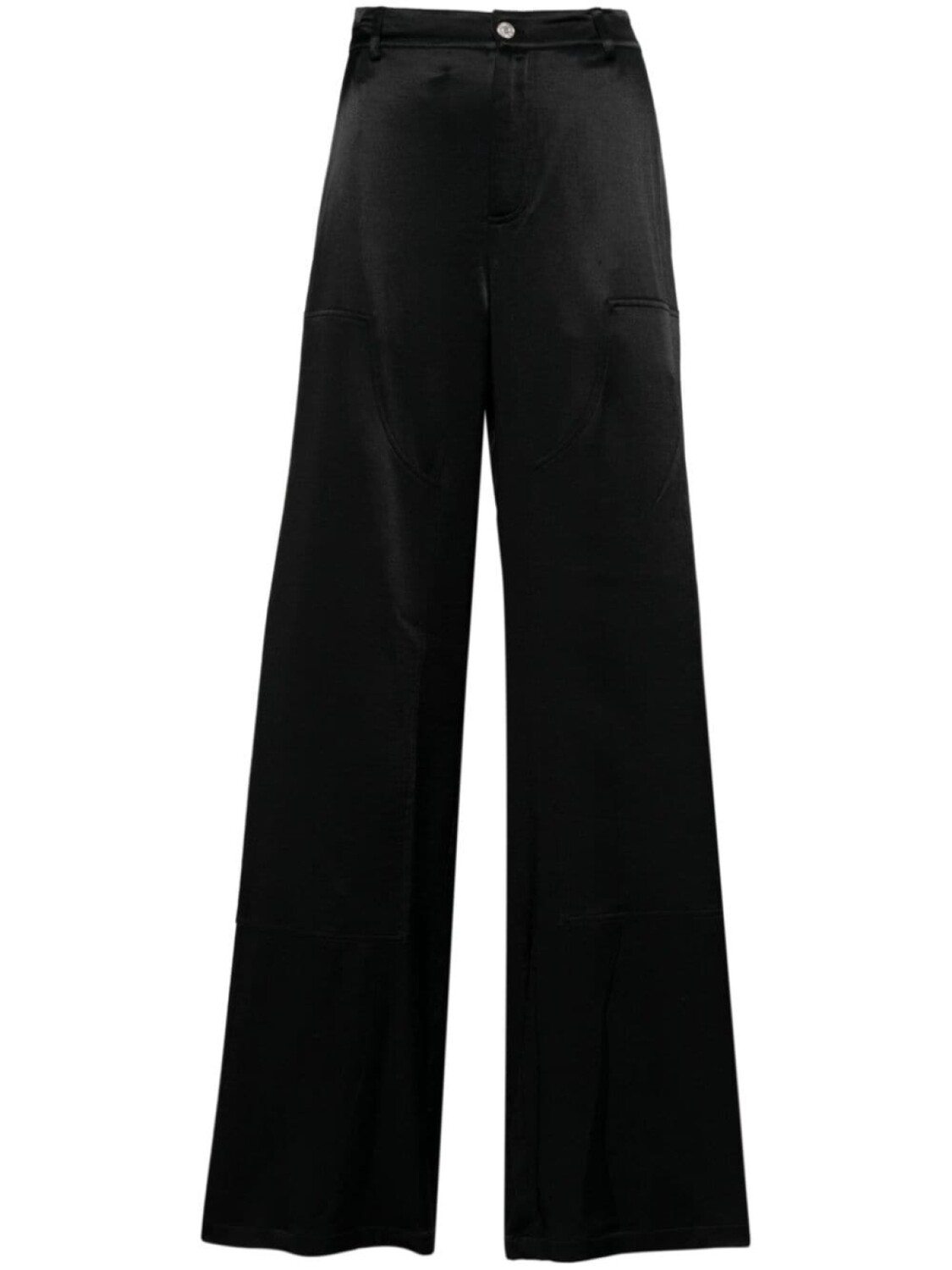 

MOSCHINO JEANS атласные брюки широкого кроя, черный