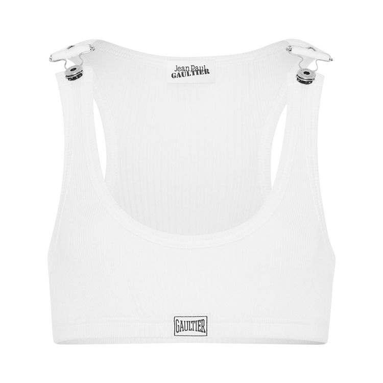 

Джинсы Jean Paul Gaultier Cropped Patch Tank Top 'White', белый