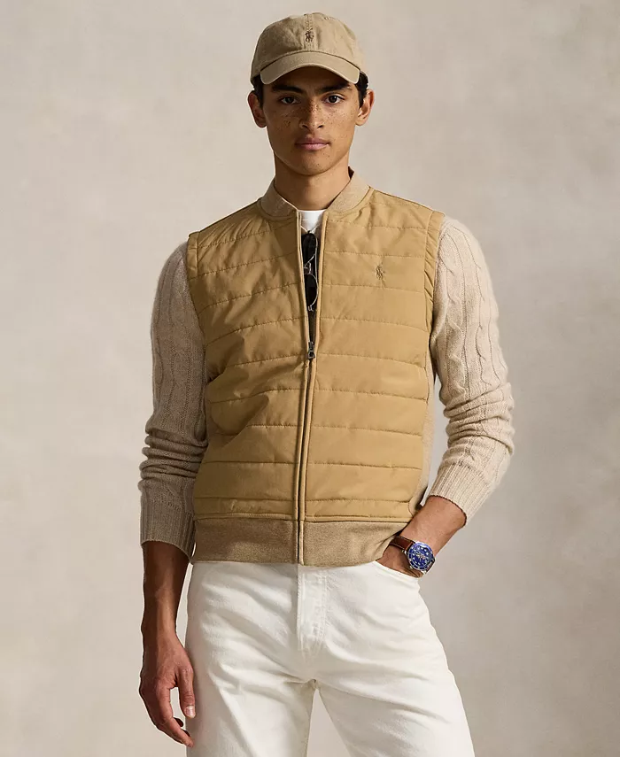 

Мужская стеганая гибридная жилетка Polo Ralph Lauren, коричневый