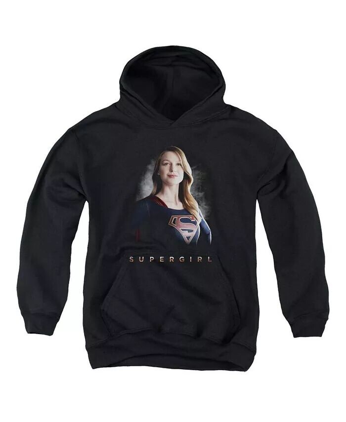 

Толстовка с капюшоном Stand Tall для мальчиков и девочек Supergirl, черный