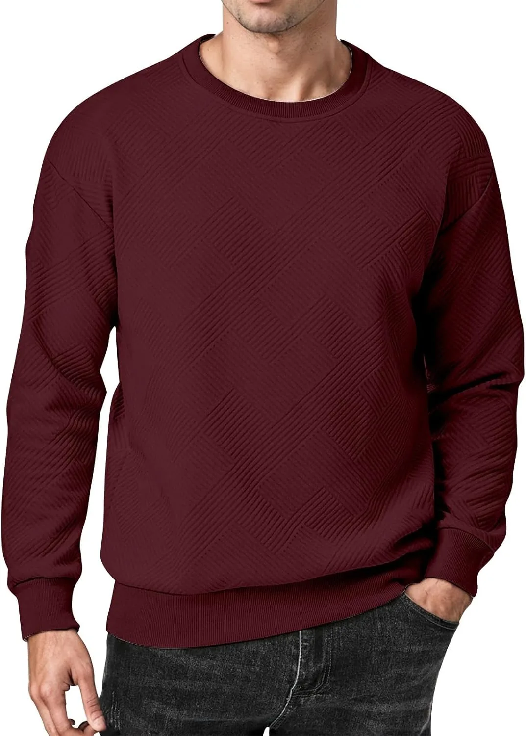 

Мужской свитер-пуловер с длинными рукавами ZsaeSM