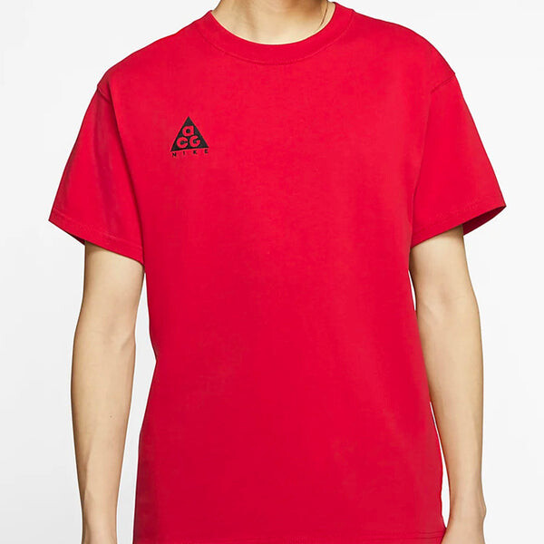 Футболка acg small logo casual с коротким рукавом large red Nike, красный — фото 4
