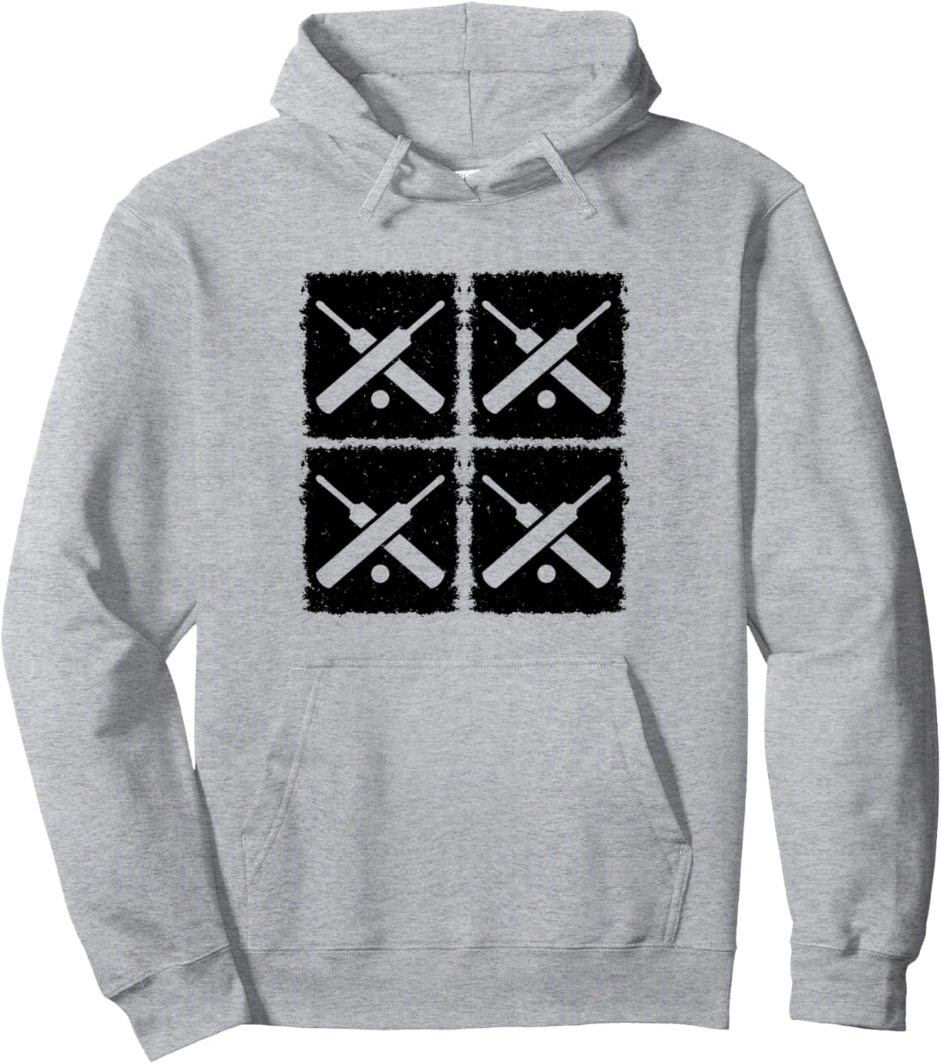 

Худи в стиле ретро для крикета, серая Cricketing Cricket Designs