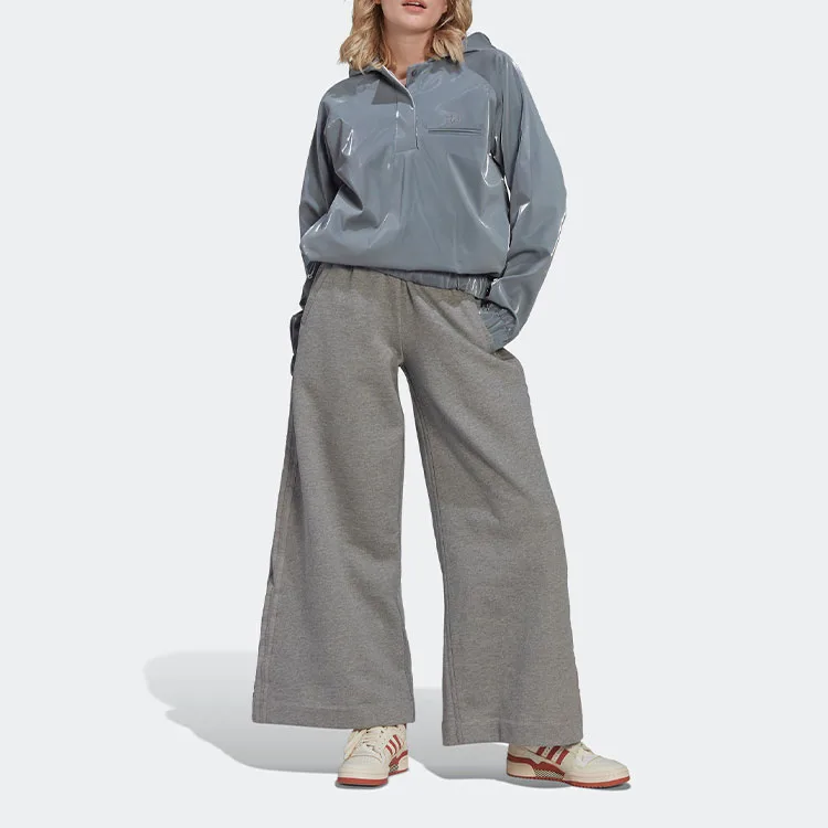 Adidas Originals Брюки Wide Leg Pant Blue Version Collection, женские, базовые, цвет Heather Gray — фото 3