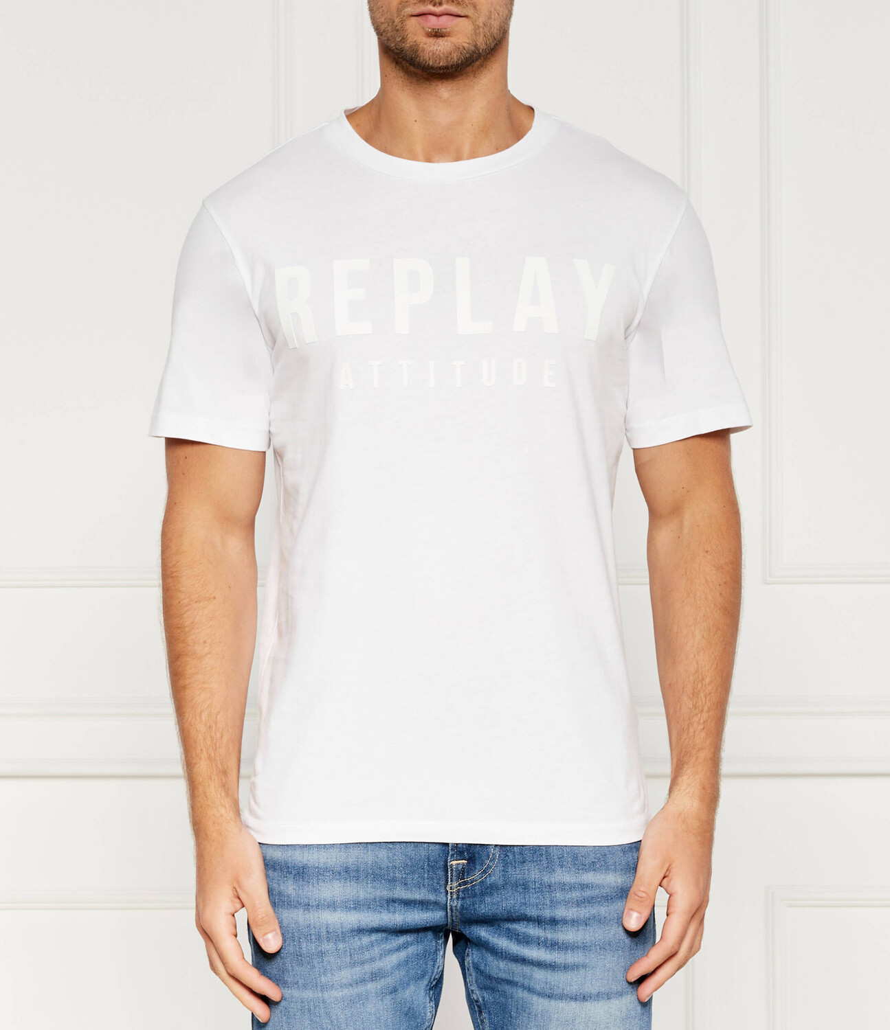 

Футболка Replay Regular Fit, белый