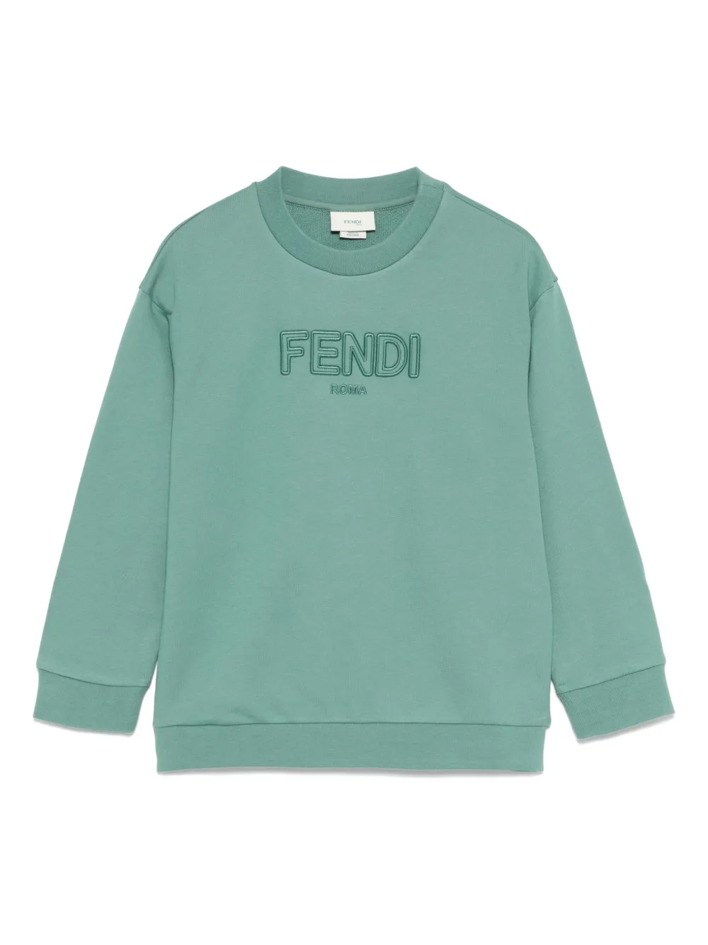 

Хлопковая толстовка FENDI KIDS, зеленый