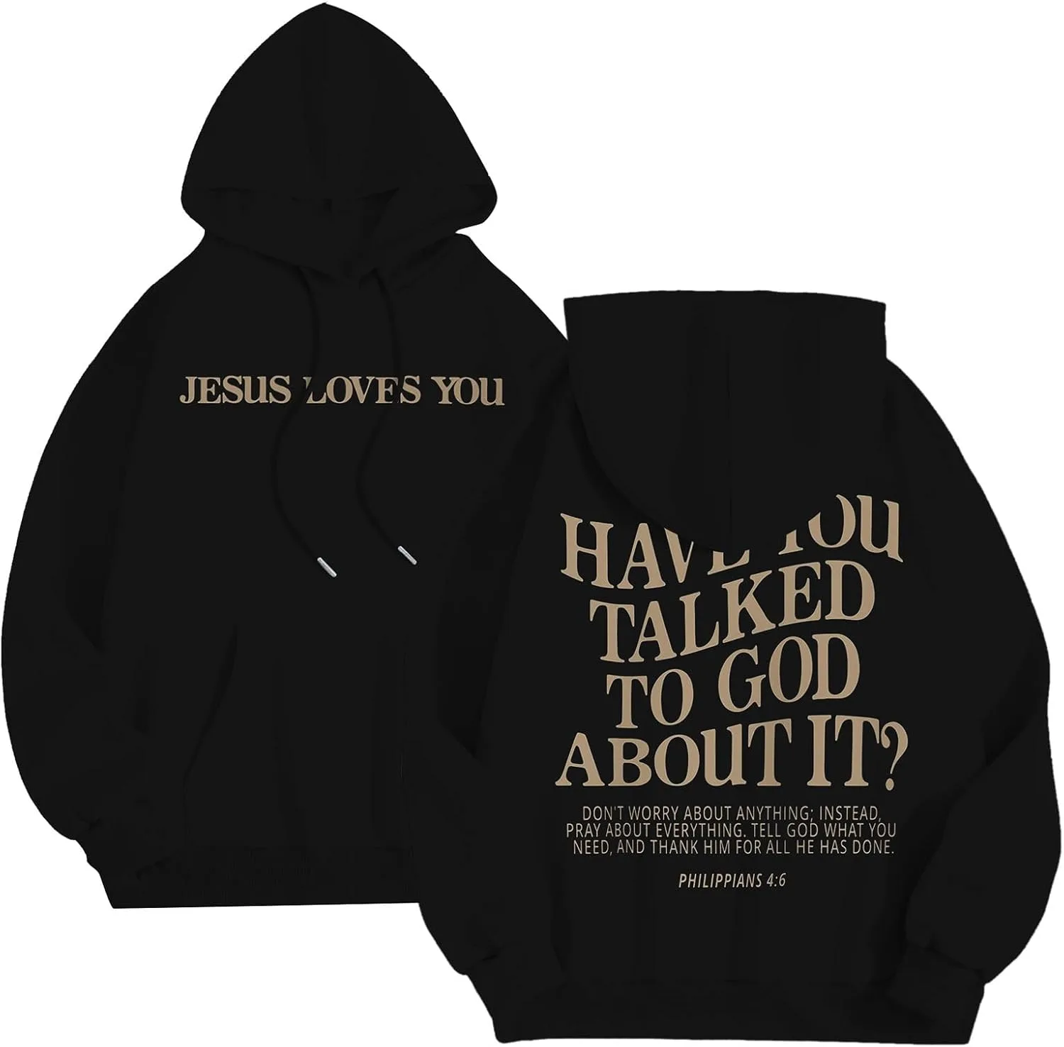 

Мужской худи с принтом, оверсайз, флис