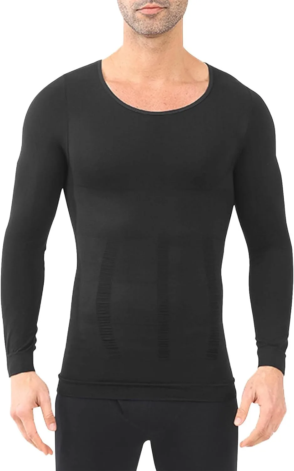 

Мужская легкая дышащая облегающая футболка с длинным рукавом