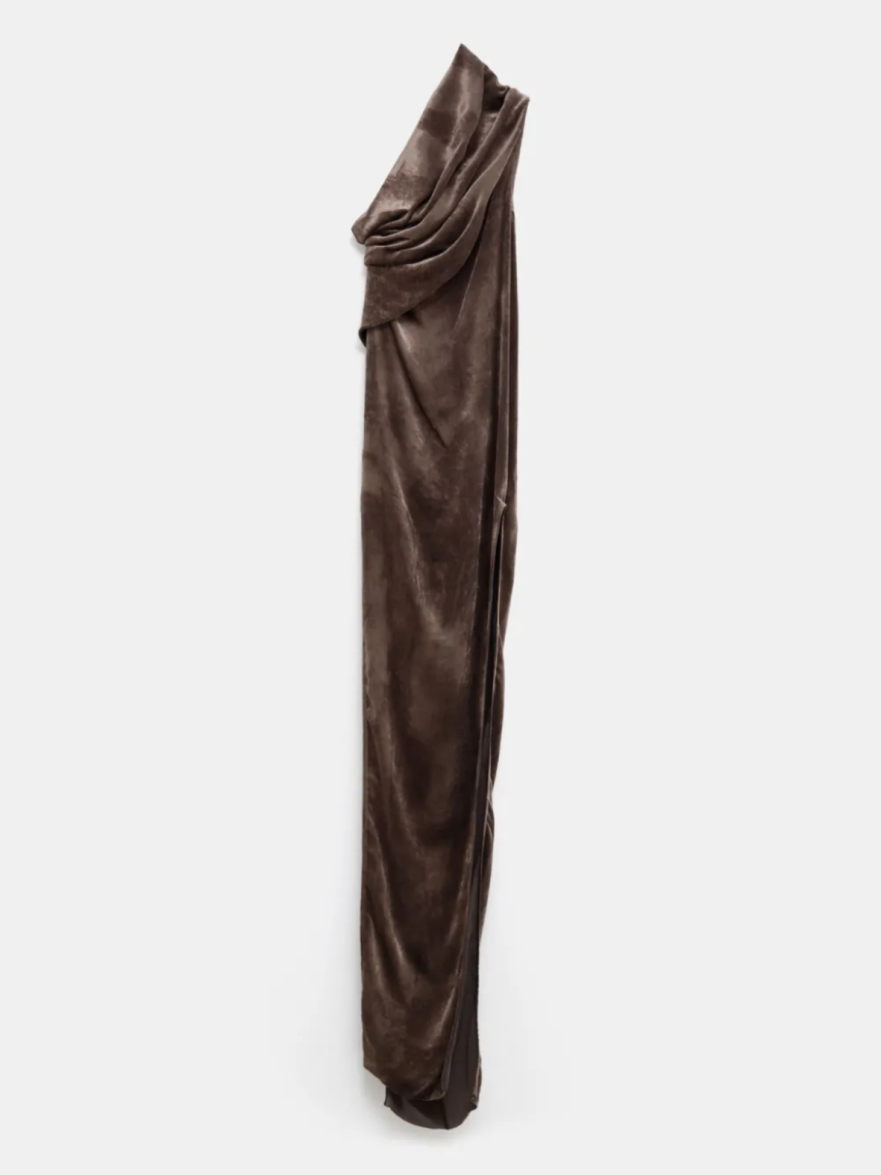 

Платье Rick Owens с драпировкой на одно плечо, коричневый