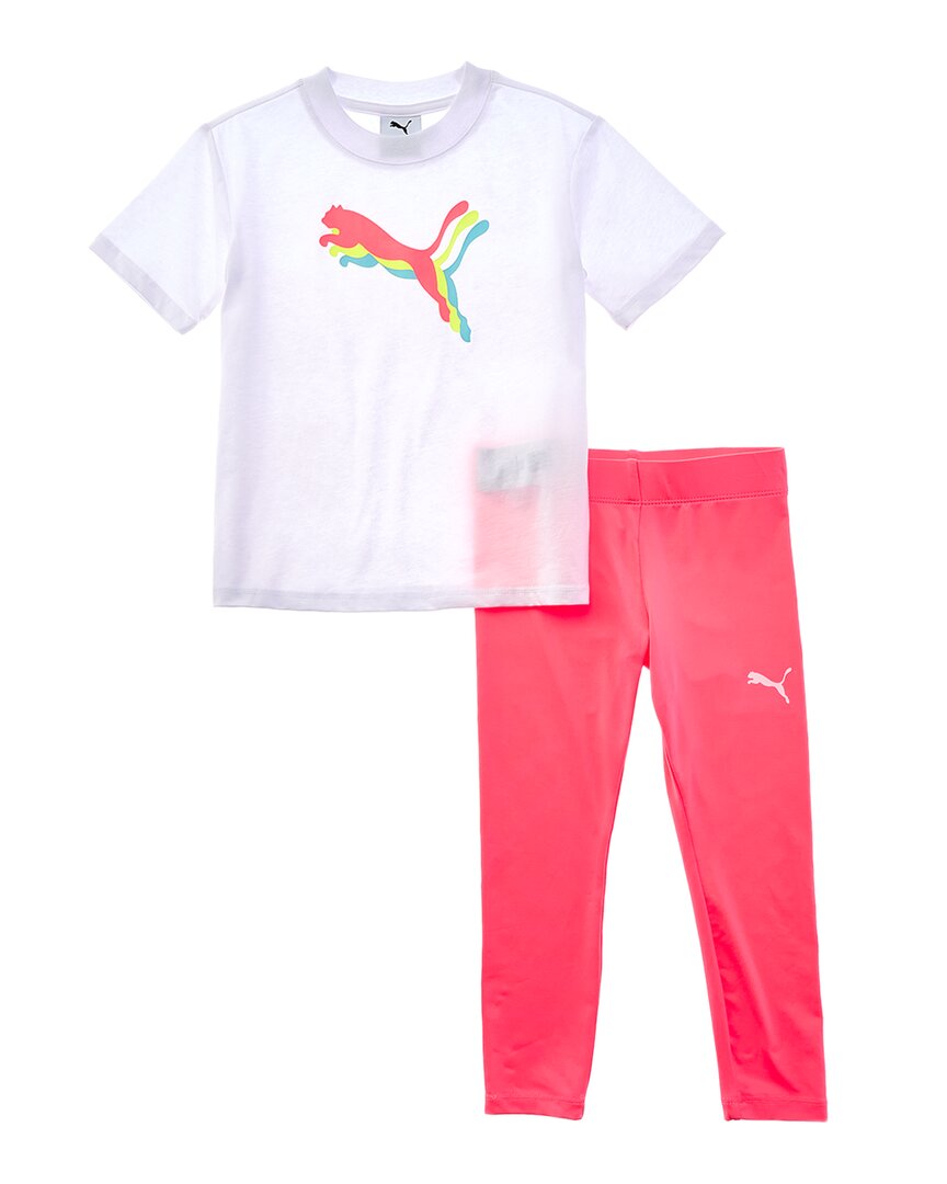 

Комплект PUMA из двух предметов: футболка и леггинсы, белый