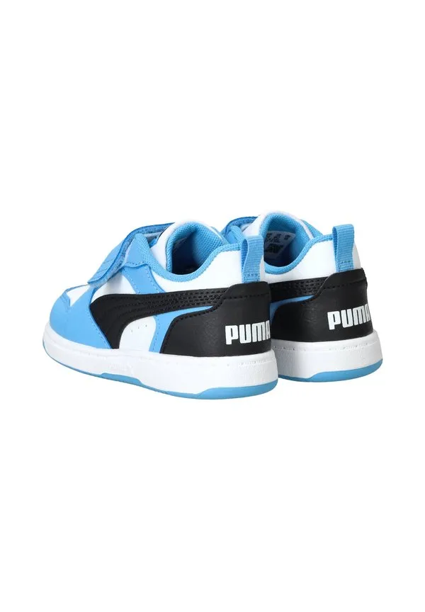 397419/20 rebound v6 lo ac+inf детские кроссовки Puma, Team Light Blue/Black/White — фото 4