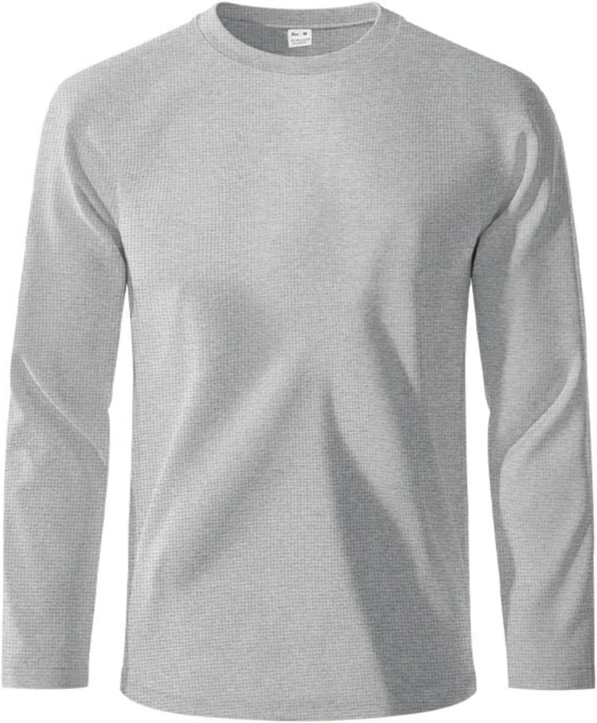 Мужская футболка с длинным рукавом Vintage Waffle Pullover Stretchy Soft fit Crewneck — фото 2