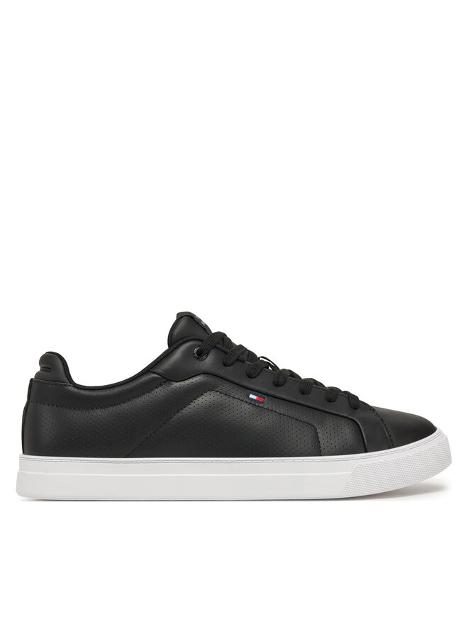 

Кроссовки Icon Court Pinperf Lth FM0FM05483 Tommy Hilfiger, черный