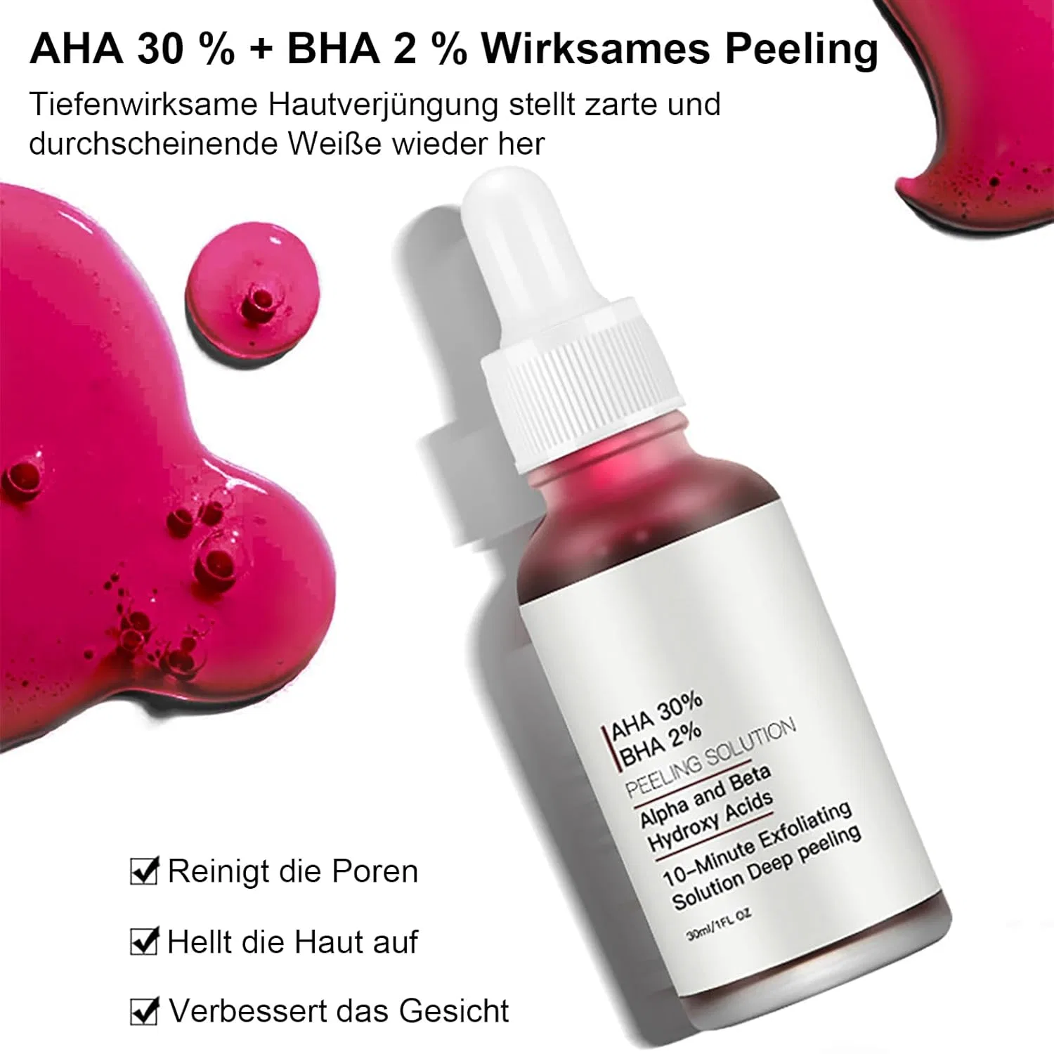 Скраб Okaqee — Отшелушивающий раствор AHA % + BHA % для лица — фото 4
