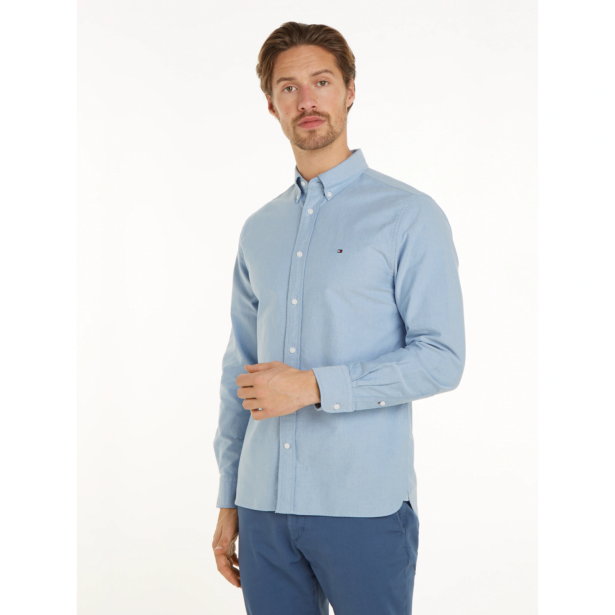 Рубашка с длинными рукавами Tommy Hilfiger "SOLID HERITAGE OXFORD RF SHIRT", цвет Shirt Blue — фото 2
