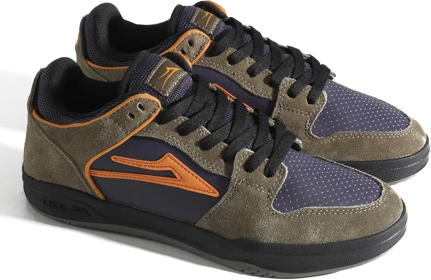 Мужские скейтбордистские кроссовки Lakai Cardiff - дышащие повседневные кроссовки, Ivy Graystone Orange — фото 2