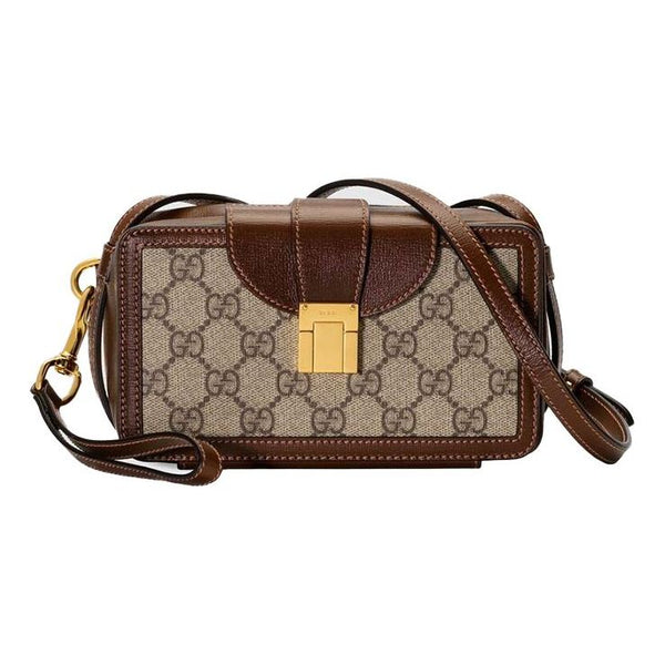 

Сумка mini-sized single-shoulder bag white/brown Gucci, бежевый