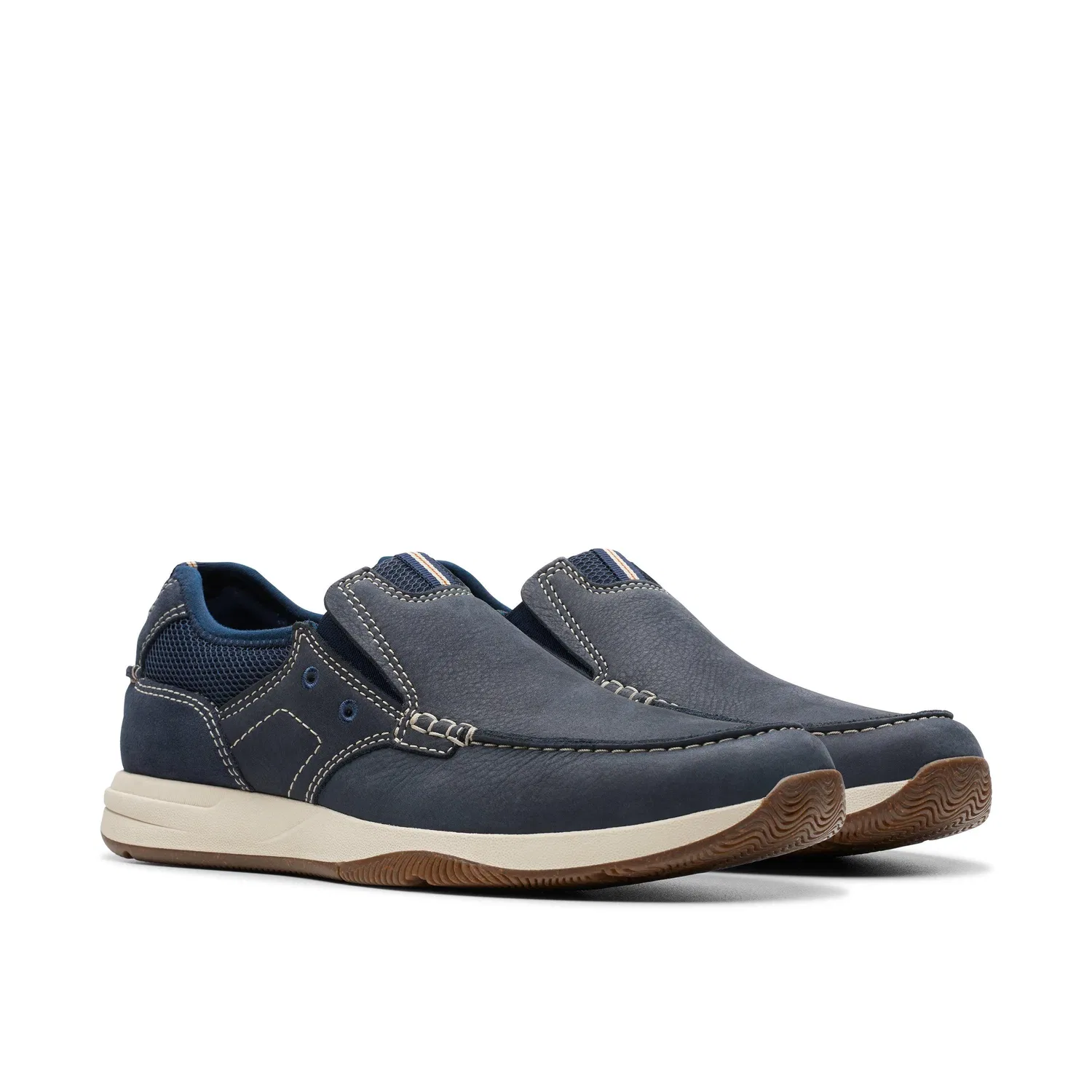 Мужские лоферы Clarks Sailview Step Navy Nubuck, синий — фото 4