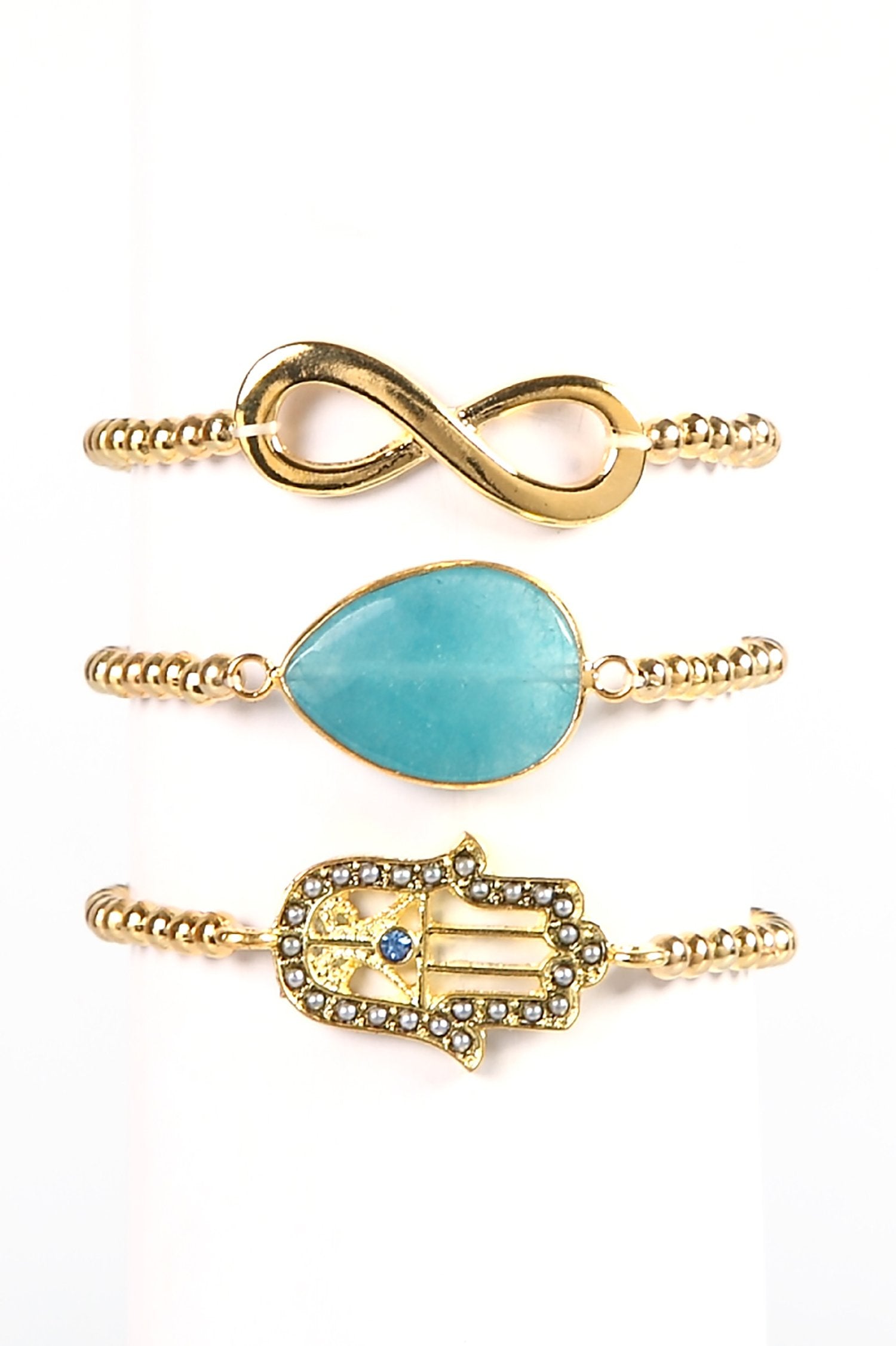 

Набор браслетов Freda Eye Candy La, золотой