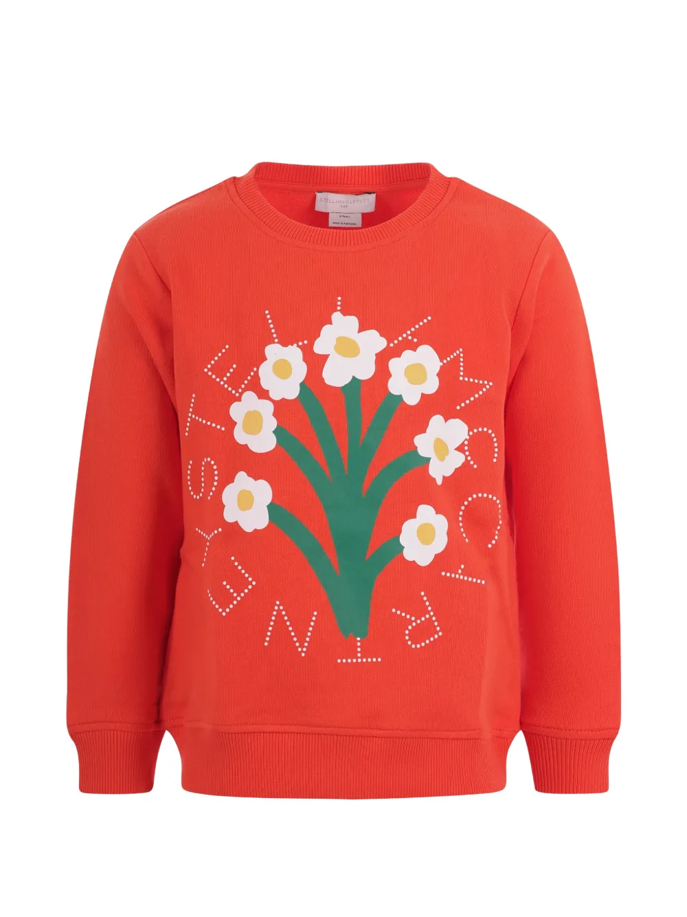 

Свитер с цветочным принтом Stella Mccartney Kids, красный