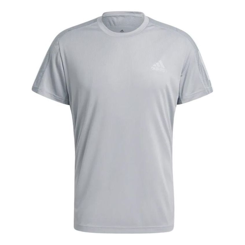 

Футболка Men's adidas Solid Color Breathable Sports Round Neck Short Sleeve Light Grey T-Shirt GJ9969