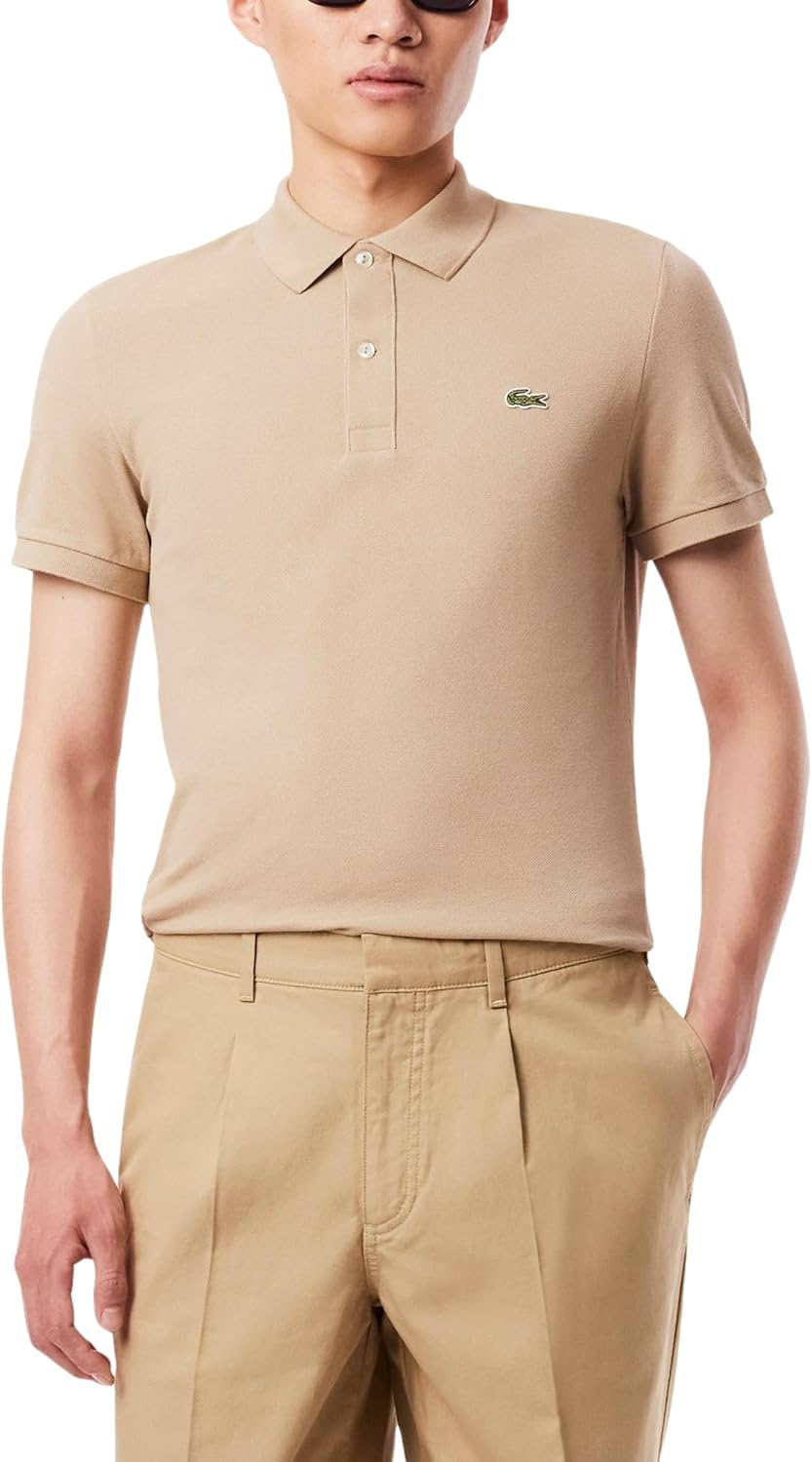 

Lacoste мужская приталенная короткая рукав поло L12.12, Beige