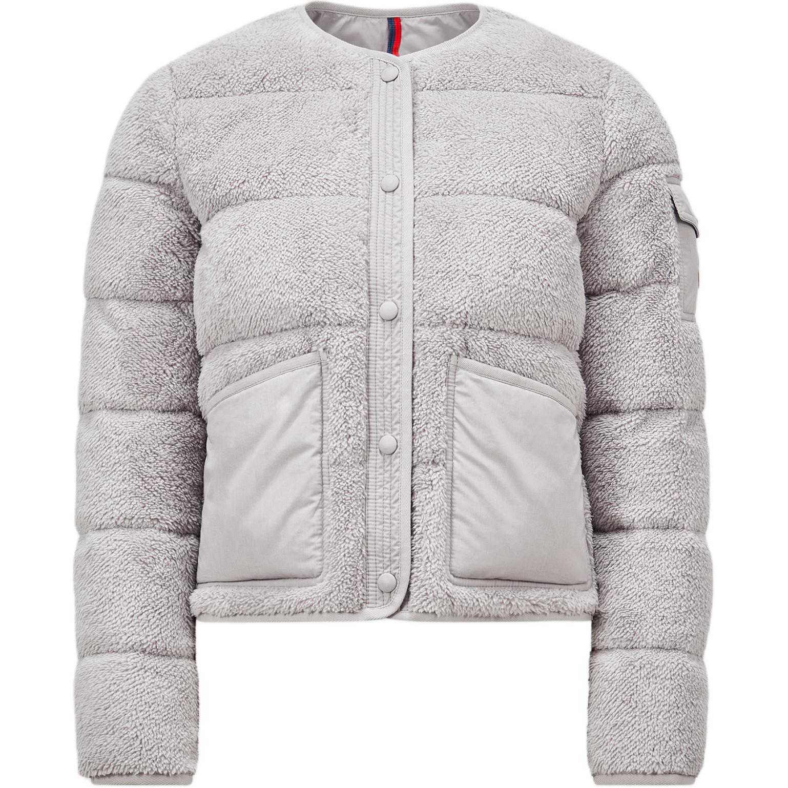 Серая женская пуховая куртка Moncler, серый — фото 3