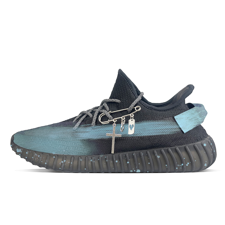 

Кроссовки adidas originals Yeezy Boost 350 V2 Lifestyle Shoes Unisex Low-top Black/Blue, черный/синий