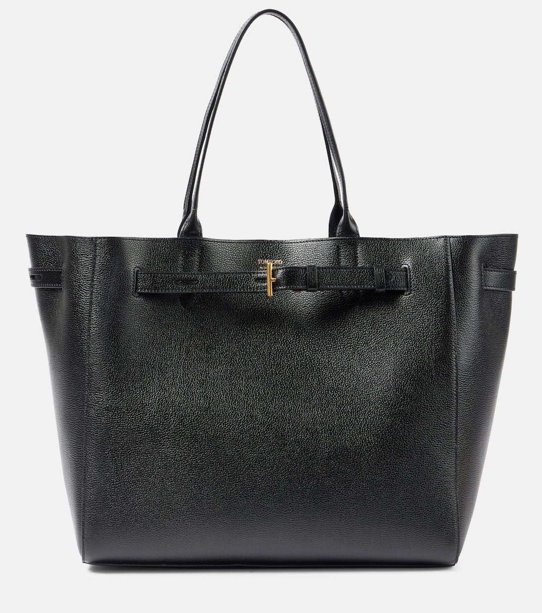 

Сумка-тоут Tara из крупнозернистой кожи Tom Ford, черный