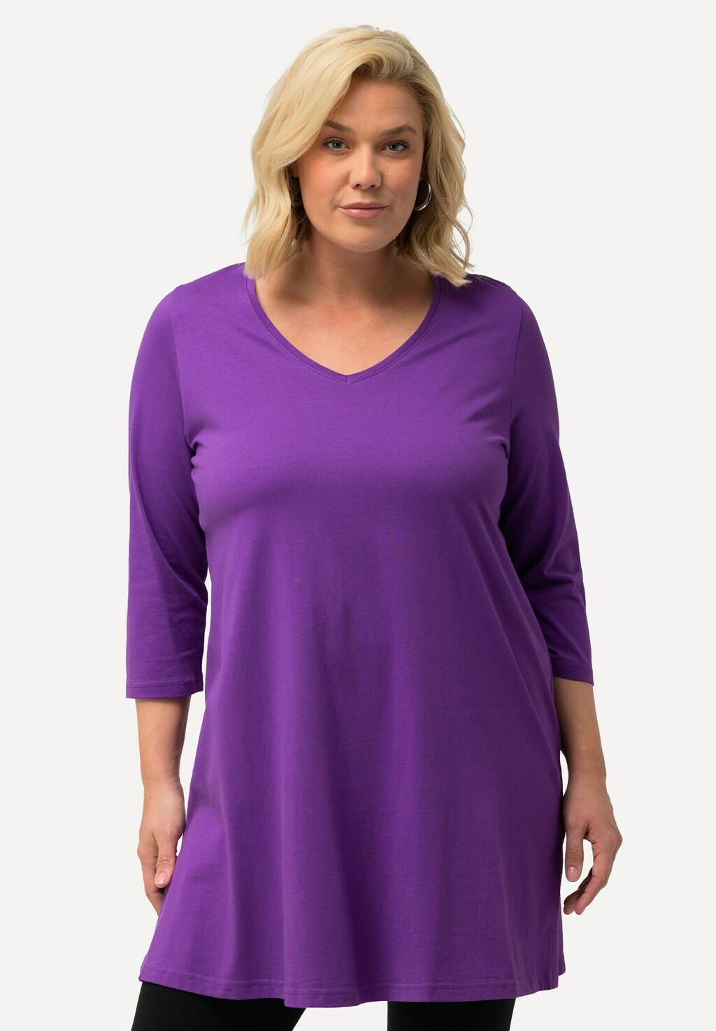 

Рубашка с длинным рукавом V MANCHES 3/4 Ulla Popken, фиолетовый