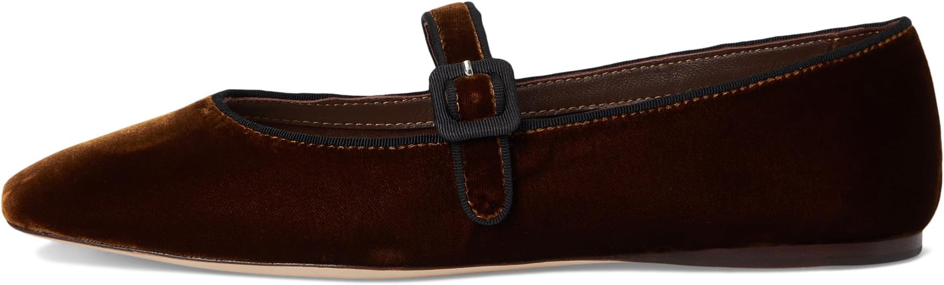 Балетки Loeffler Randall Women's Ginger Mary Jane Flat, Dark Brown — фото 4