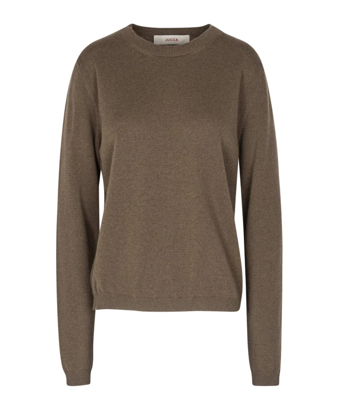 

Кашемировый свитер с ребристой отделкой Jucca, коричневый