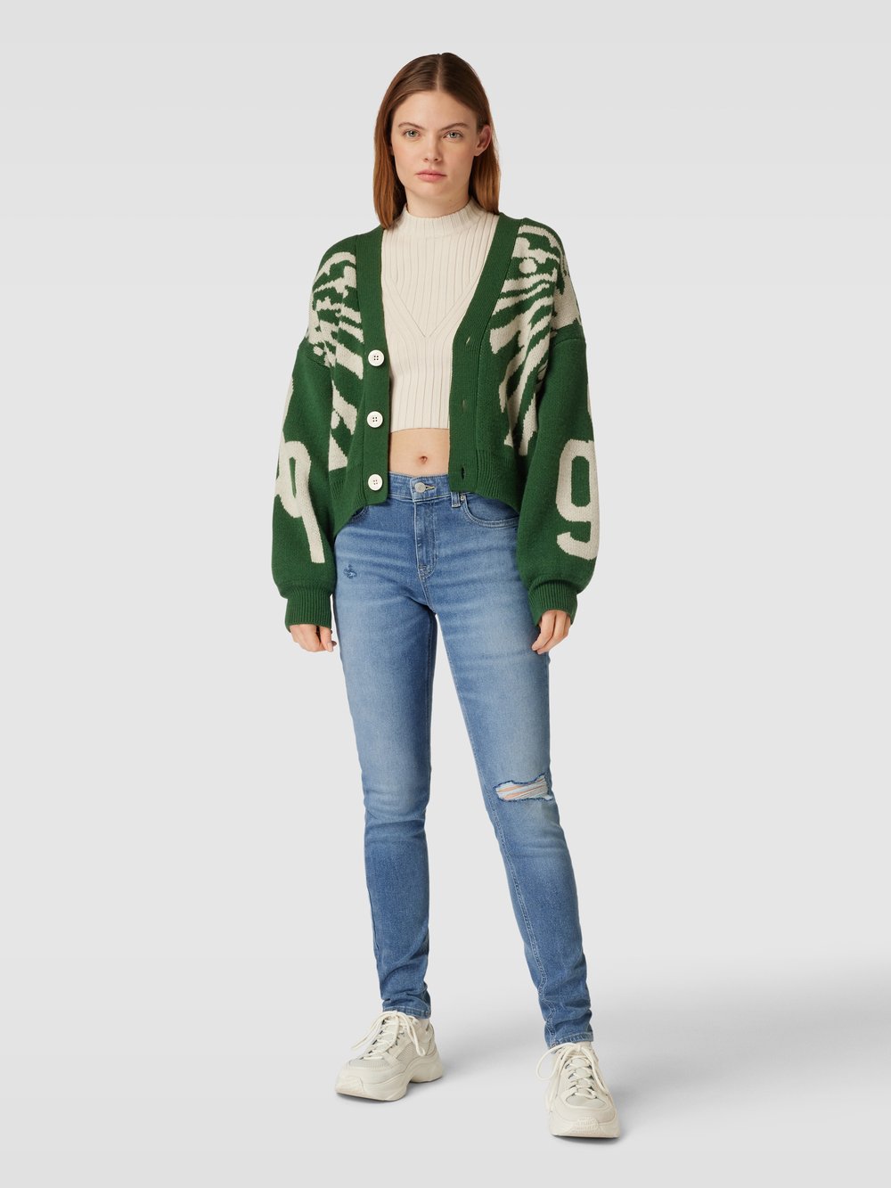

Джинсы скинни с рваным эффектом, модель «NORA» Tommy Jeans, светло-голубой