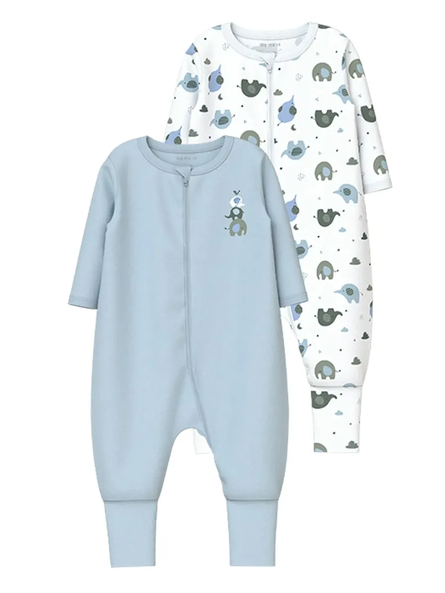 

Name It Пижама "NBMNIGHTSUIT 2P ZIP FF ELEPHANT NOOS", цвет Baby Blue