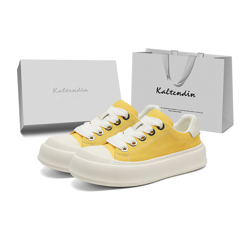 

Kaltendin Мужские низкие скейтерские кеды желтые, цвет Yellow