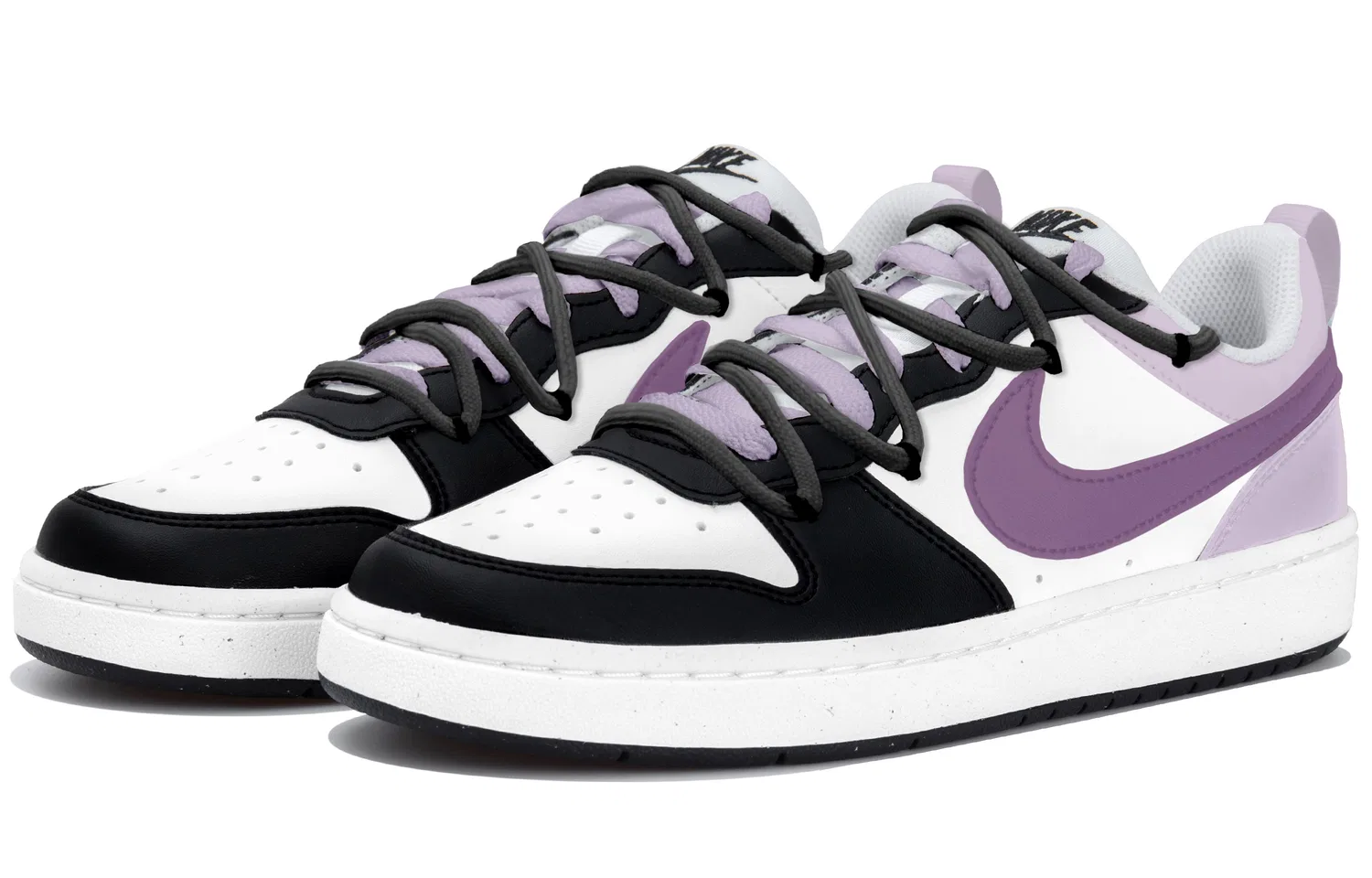 Кроссовки для скейтбординга Nike Court Borough Kids White Purple — фото 4