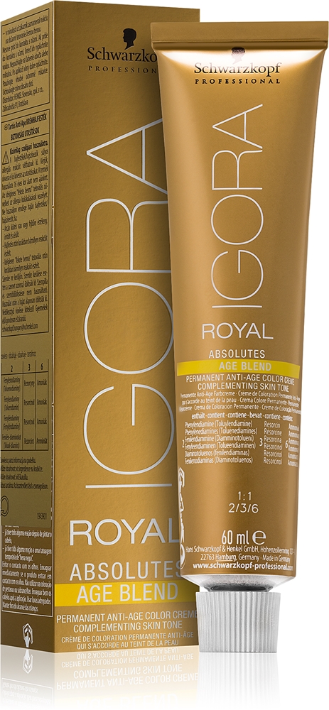 

Краска для волос Igora Royal Absolutes Age Blend Schwarzkopf Professional, atspalvis 8-140 light blonde cendré beige natural 60 мл