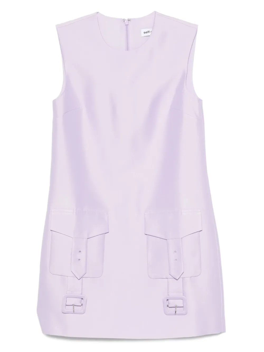 

Платье мини из тафты Self-Portrait, фиолетовый