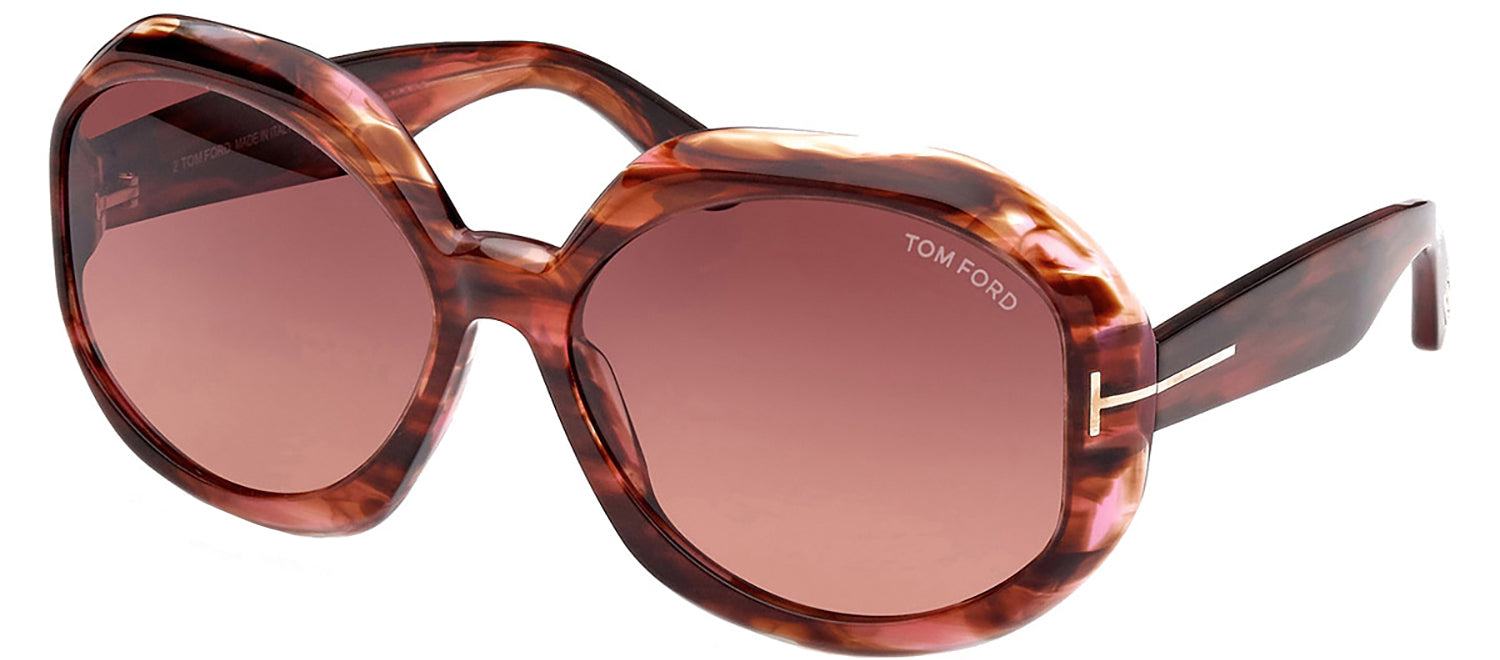 

Солнцезащитные очки Tom Ford GEORGIA-02 W FT1011 55F овальной формы, цвет multi