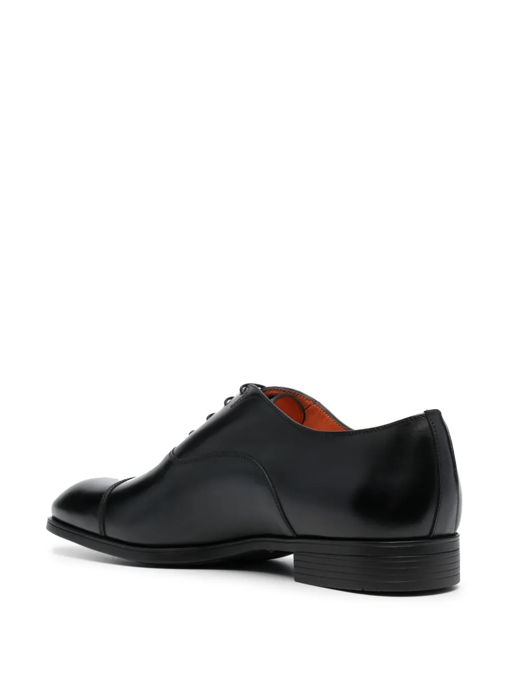 Туфли на шнуровке с миндалевидным носком Santoni, черный — фото 3