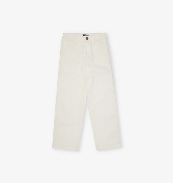 

Брюки для девочек из хлопка с фирменной нашивкой Polo Ralph Lauren, белый