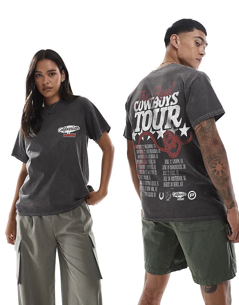 

Футболка PRNT Cowboys Tour, угольный оттенок
