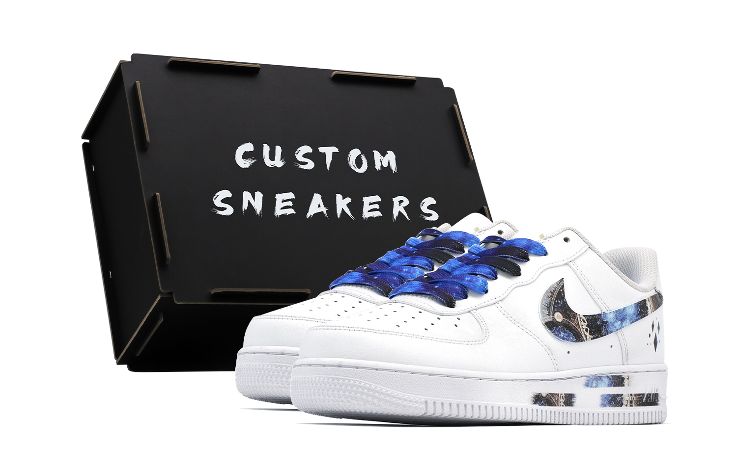 

Кроссовки Nike Air Force 1 Skateboard Shoes Women's Low-Top White Blue, Белый, Кроссовки Nike Air Force 1 Skateboard Shoes Women's Low-Top White Blue